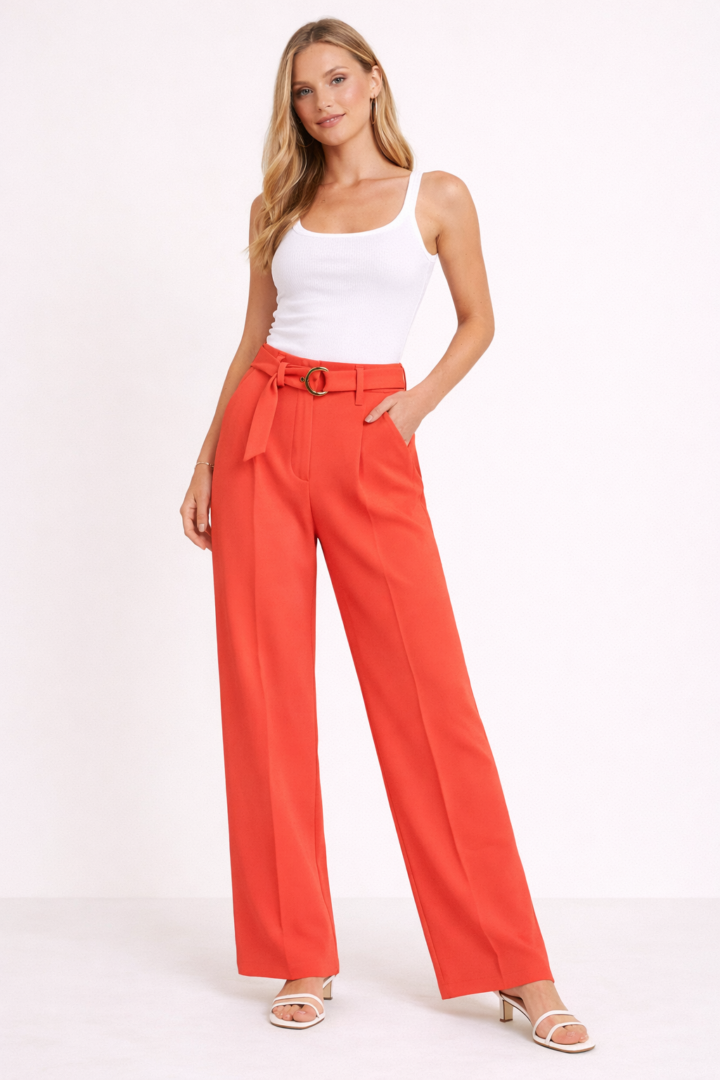 Παντελόνα ψηλόμεση με ζώνη - Cocktail